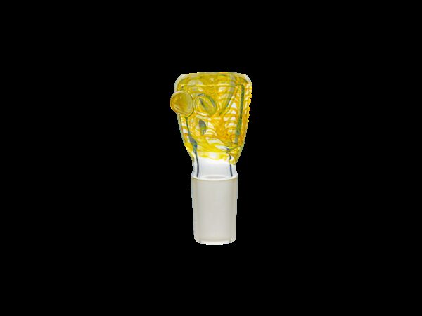 Highlake Glass Yellow Fume Warts Bowl 18mm